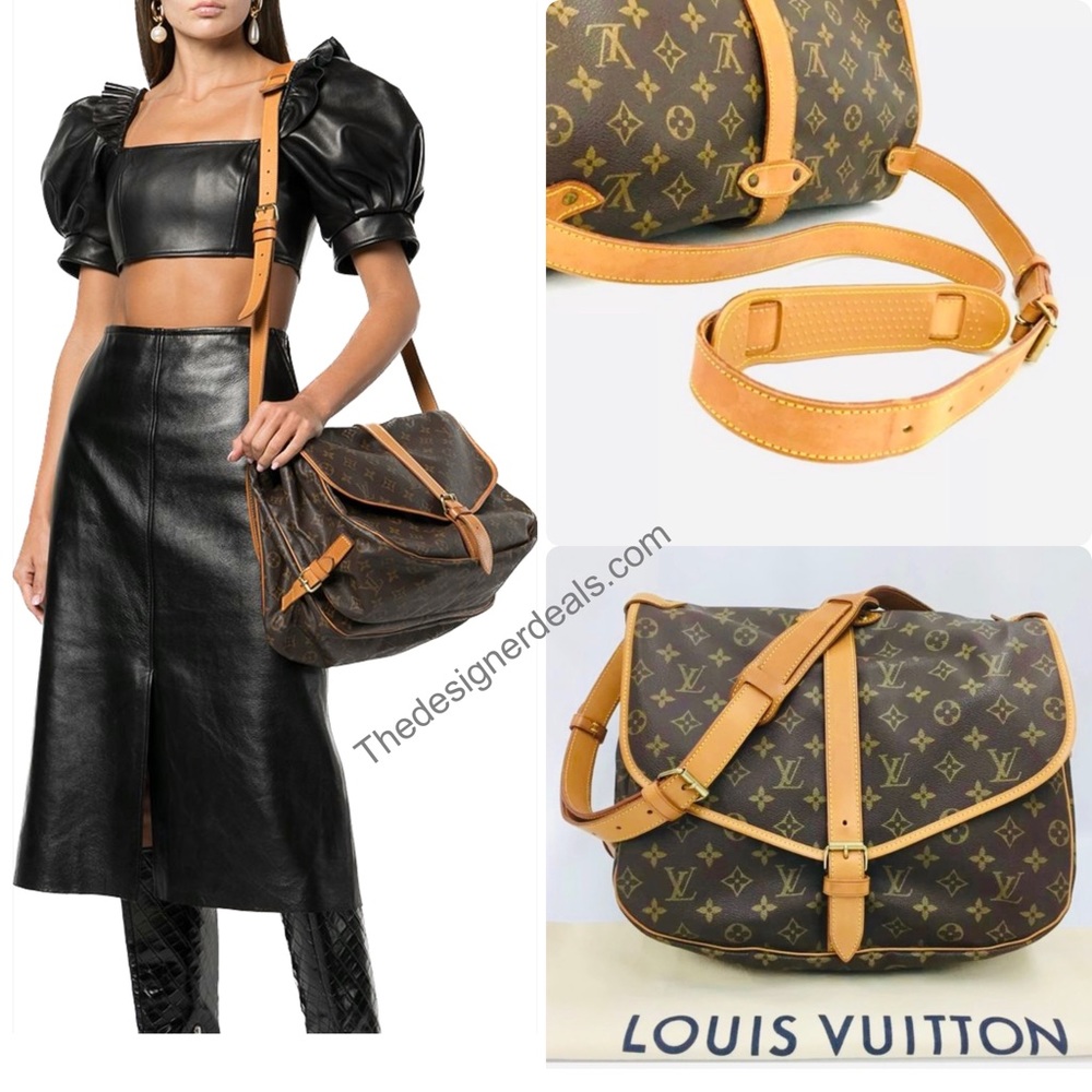 🥰💋🥰Auth Louis Vuitton Saumur 35 Crossbody Messager